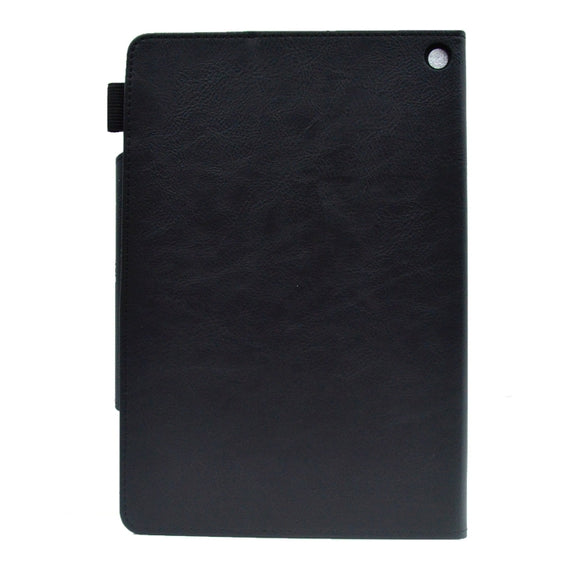 For Amazon Fire Max 11 2023 Suede Cross Texture Magnetic Clasp Leather Tablet Case(Black)