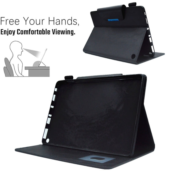 For Amazon Fire Max 11 2023 Suede Cross Texture Magnetic Clasp Leather Tablet Case(Black)
