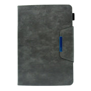 For Amazon Fire Max 11 2023 Suede Cross Texture Magnetic Clasp Leather Tablet Case(Grey)