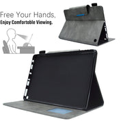 For Amazon Fire Max 11 2023 Suede Cross Texture Magnetic Clasp Leather Tablet Case(Grey)