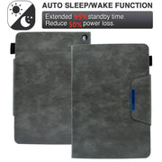 For Amazon Fire Max 11 2023 Suede Cross Texture Magnetic Clasp Leather Tablet Case(Grey)