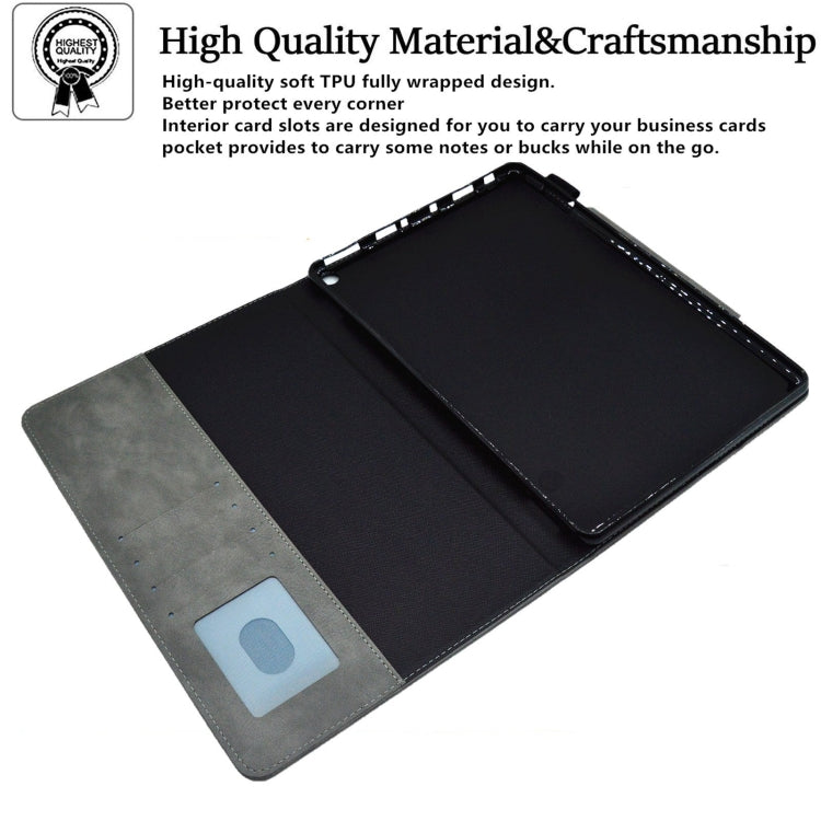 For Amazon Fire Max 11 2023 Suede Cross Texture Magnetic Clasp Leather Tablet Case(Grey)