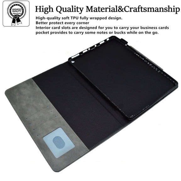 For Amazon Fire Max 11 2023 Suede Cross Texture Magnetic Clasp Leather Tablet Case(Grey)