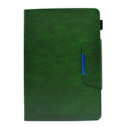 For Amazon Fire Max 11 2023 Suede Cross Texture Magnetic Clasp Leather Tablet Case(Green)