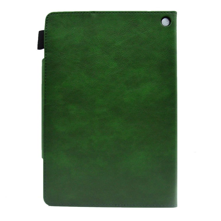 For Amazon Fire Max 11 2023 Suede Cross Texture Magnetic Clasp Leather Tablet Case(Green)