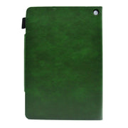 For Amazon Fire Max 11 2023 Suede Cross Texture Magnetic Clasp Leather Tablet Case(Green)