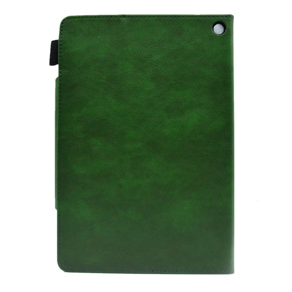 For Amazon Fire Max 11 2023 Suede Cross Texture Magnetic Clasp Leather Tablet Case(Green)