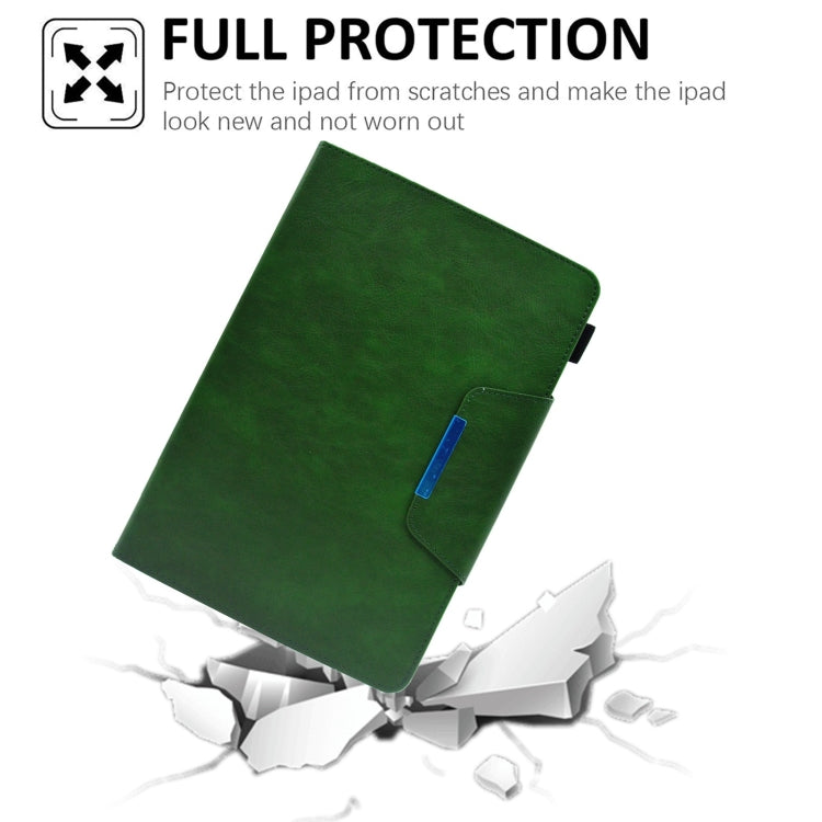For Amazon Fire Max 11 2023 Suede Cross Texture Magnetic Clasp Leather Tablet Case(Green)