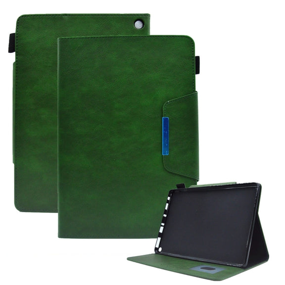 For Amazon Fire Max 11 2023 Suede Cross Texture Magnetic Clasp Leather Tablet Case(Green)