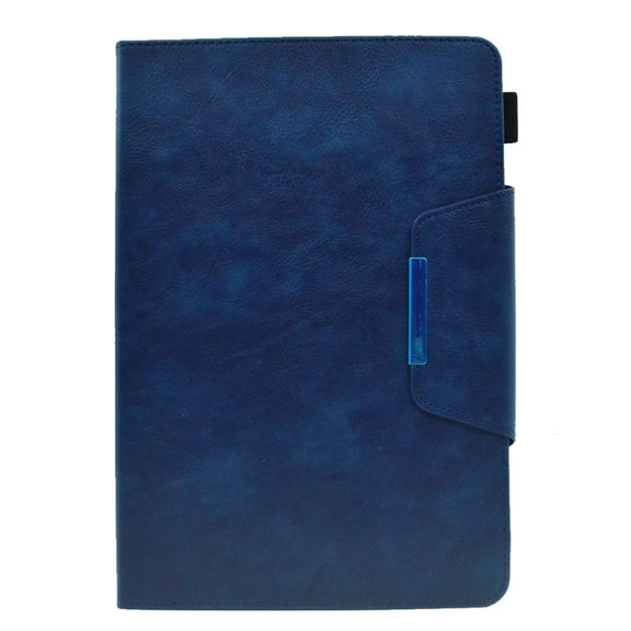 For Amazon Fire Max 11 2023 Suede Cross Texture Magnetic Clasp Leather Tablet Case(Blue)