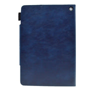 For Amazon Fire Max 11 2023 Suede Cross Texture Magnetic Clasp Leather Tablet Case(Blue)