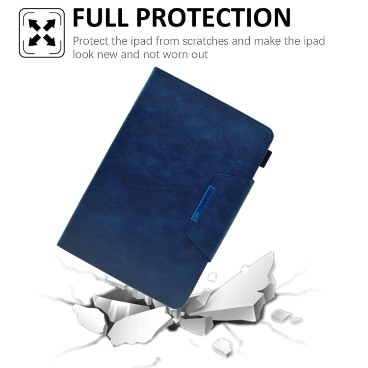 For Amazon Fire Max 11 2023 Suede Cross Texture Magnetic Clasp Leather Tablet Case(Blue)