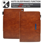 For Amazon Fire Max 11 2023 Suede Cross Texture Magnetic Clasp Leather Tablet Case(Brown)