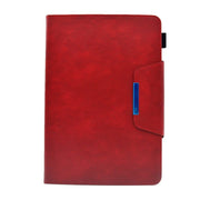 For Amazon Fire Max 11 2023 Suede Cross Texture Magnetic Clasp Leather Tablet Case(Red)