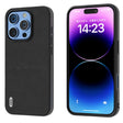 For iPhone 16 Pro Max ABEEL Genuine Leather Wave Black Edge Phone Case(Black) - iPhone 16 Pro Max Cases by PMC TechLife | Online Shopping South Africa | PMC TechLife | Buy Now Pay Later Mobicred