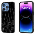 For iPhone 16 Pro Max ABEEL Genuine Leather Crocodile Pattern Black Edge Phone Case(Black) - iPhone 16 Pro Max Cases by PMC TechLife | Online Shopping South Africa | PMC TechLife | Buy Now Pay Later Mobicred