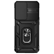 For OPPO A57 Sliding Camshield Holder Phone Case(Black)