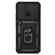 For Realme C21Y / C25Y Sliding Camshield Holder Phone Case(Black)