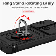 For Realme C21Y / C25Y Sliding Camshield Holder Phone Case(Black)