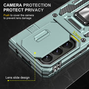 For Samsung Galaxy Z Fold5 5G Armor PC + TPU Camera Shield Phone Case(Alpine Green)