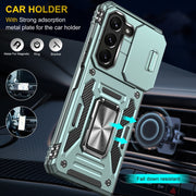 For Samsung Galaxy Z Fold5 5G Armor PC + TPU Camera Shield Phone Case(Alpine Green)