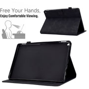 For Amazon Fire Max 11 2023 Embossed Smile Flip Smart Leather Tablet Case(Black)