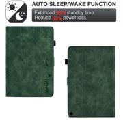 For Amazon Fire Max 11 2023 Embossed Smile Flip Smart Leather Tablet Case(Green)