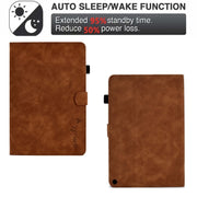 For Amazon Fire Max 11 2023 Embossed Smile Flip Smart Leather Tablet Case(Brown)