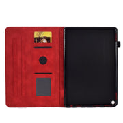 For Amazon Fire Max 11 2023 Embossed Smile Flip Smart Leather Tablet Case(Red)