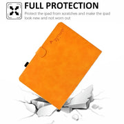 For Amazon Fire Max 11 2023 Embossed Smile Flip Smart Leather Tablet Case(Khaki)