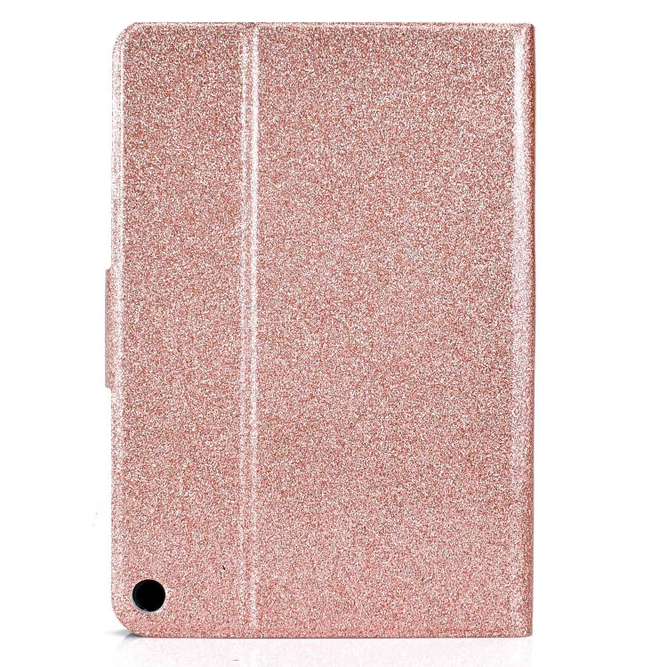For Amazon Fire Max 11 2023 Glitter Powder Smart Leather Tablet Case(Rose Gold)