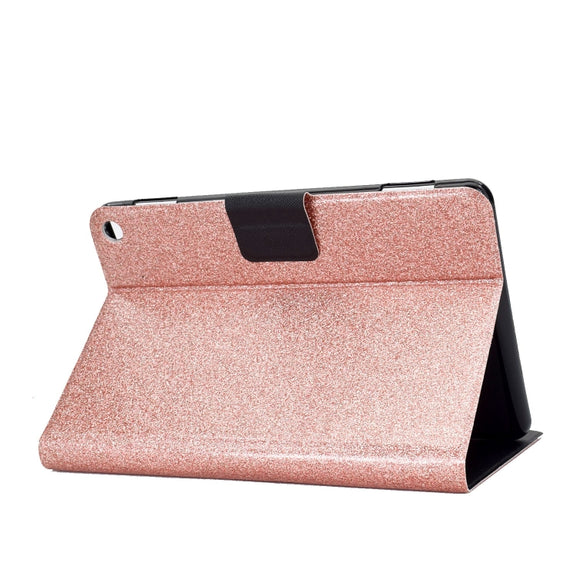 For Amazon Fire Max 11 2023 Glitter Powder Smart Leather Tablet Case(Rose Gold)