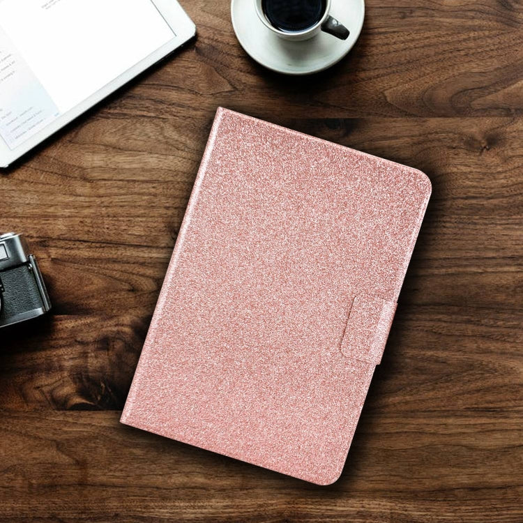 For Amazon Fire Max 11 2023 Glitter Powder Smart Leather Tablet Case(Rose Gold)