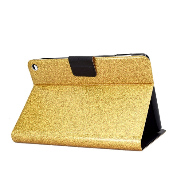 For Amazon Fire Max 11 2023 Glitter Powder Smart Leather Tablet Case(Gold)