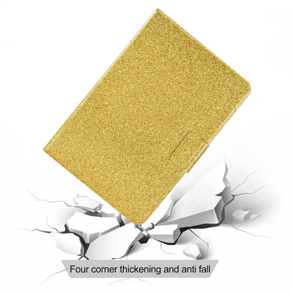 For Amazon Fire Max 11 2023 Glitter Powder Smart Leather Tablet Case(Gold)