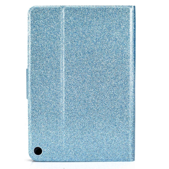 For Amazon Fire Max 11 2023 Glitter Powder Smart Leather Tablet Case(Blue)
