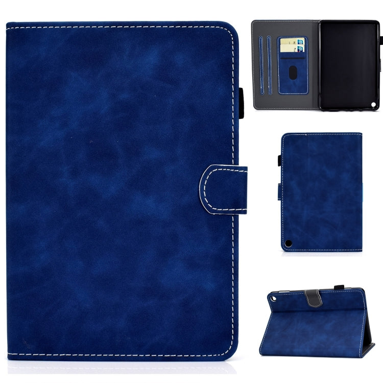 For Amazon Fire Max 11 2023 Cowhide Texture Smart Leather Tablet Case(Blue)