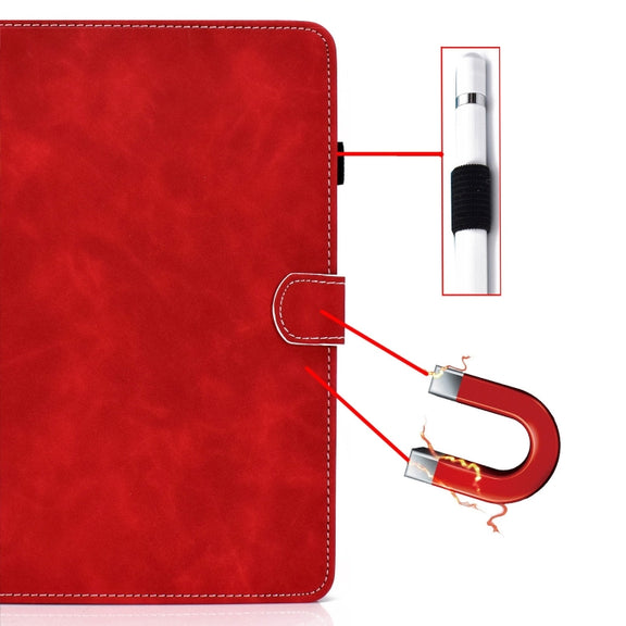 For Amazon Fire Max 11 2023 Cowhide Texture Smart Leather Tablet Case(Red)