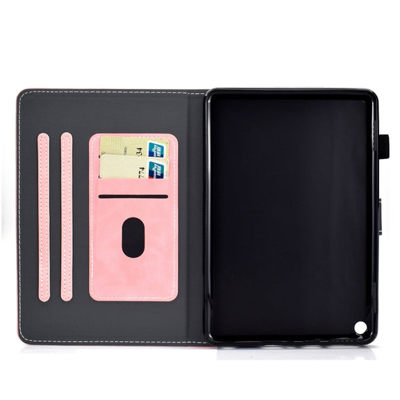 For Amazon Fire Max 11 2023 Cowhide Texture Smart Leather Tablet Case(Pink)