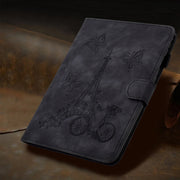 For Amazon Fire Max 11 2023 Embossed Tower Flip Smart Leather Tablet Case(Black)