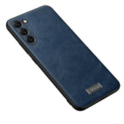 For Samsung Galaxy S24+ 5G SULADA Shockproof TPU Hybrid Handmade Leather Phone Case(Blue)