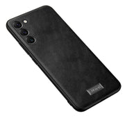 For Samsung Galaxy S24 5G SULADA Shockproof TPU Hybrid Handmade Leather Phone Case(Black)