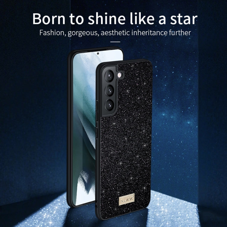 For Samsung Galaxy S24 5G SULADA Glittery TPU Hybrid Handmade Leather Phone Case(Red)
