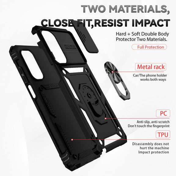 For Motorola Moto G Stylus 5G 2022 Sliding Camshield Holder Phone Case(Black)