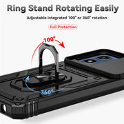 For Motorola Moto G Play 5G 2024 Sliding Camshield Holder Phone Case(Black)