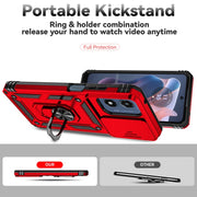 For Motorola Moto G Play 5G 2024 Sliding Camshield Holder Phone Case(Red)