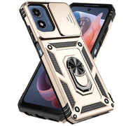 For Motorola Moto G Play 5G 2024 Sliding Camshield Holder Phone Case(Gold)