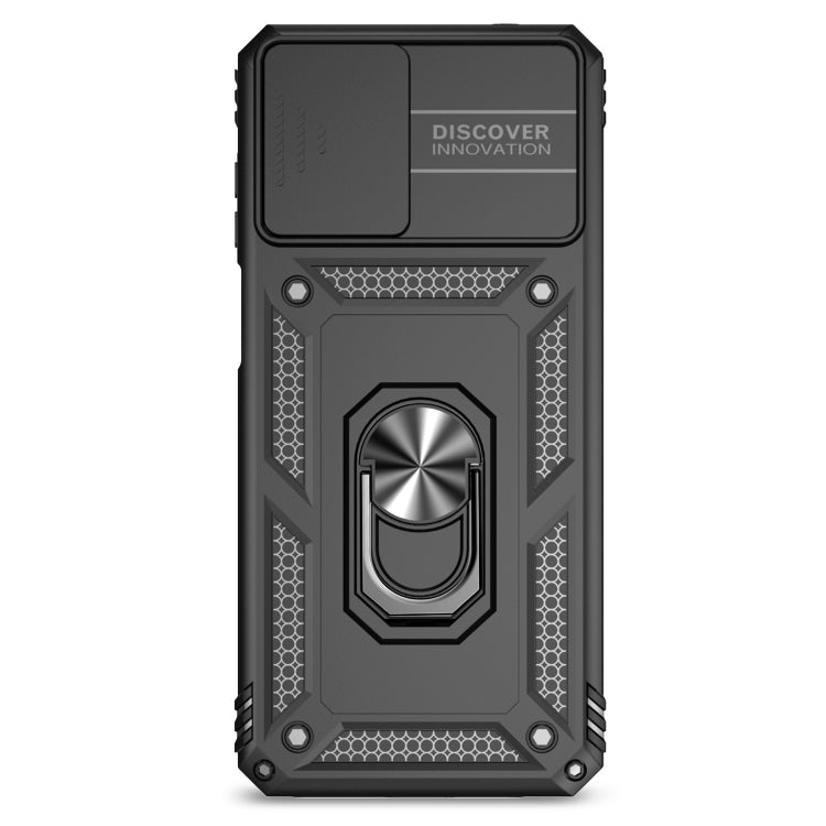 For Motorola Moto G22 5G / Moto G Play 2024 Sliding Camshield Holder Phone Case(Black)