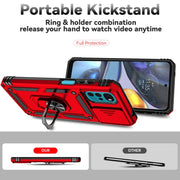 For Motorola Moto G22 5G / Moto G Play 2024 Sliding Camshield Holder Phone Case(Red)