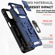 For Motorola Moto G22 5G / Moto G Play 2024 Sliding Camshield Holder Phone Case(Blue)